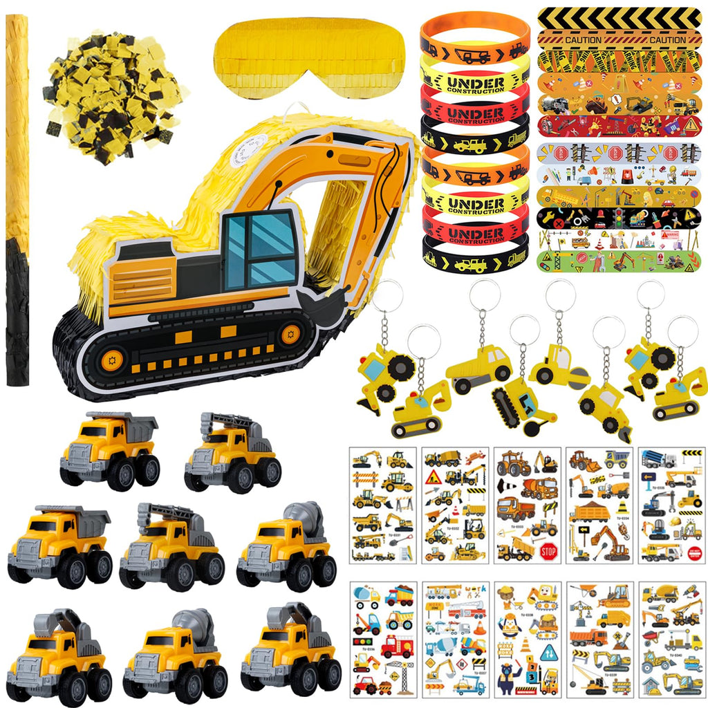 FIGEPO Construction Dump Truck Pinata for Boys – Vehicle-Themed Birthday Party