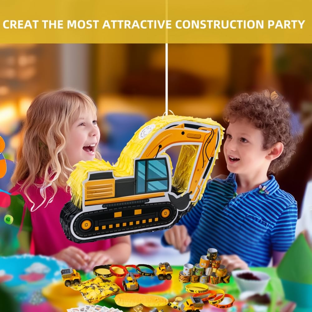FIGEPO Construction Dump Truck Pinata for Boys – Vehicle-Themed Birthday Party