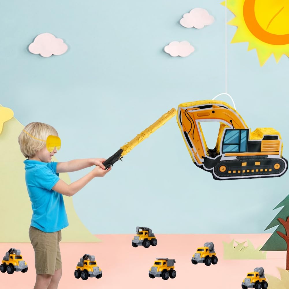 FIGEPO Construction Dump Truck Pinata for Boys – Vehicle-Themed Birthday Party
