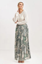 Figl elegant long mesh skirt