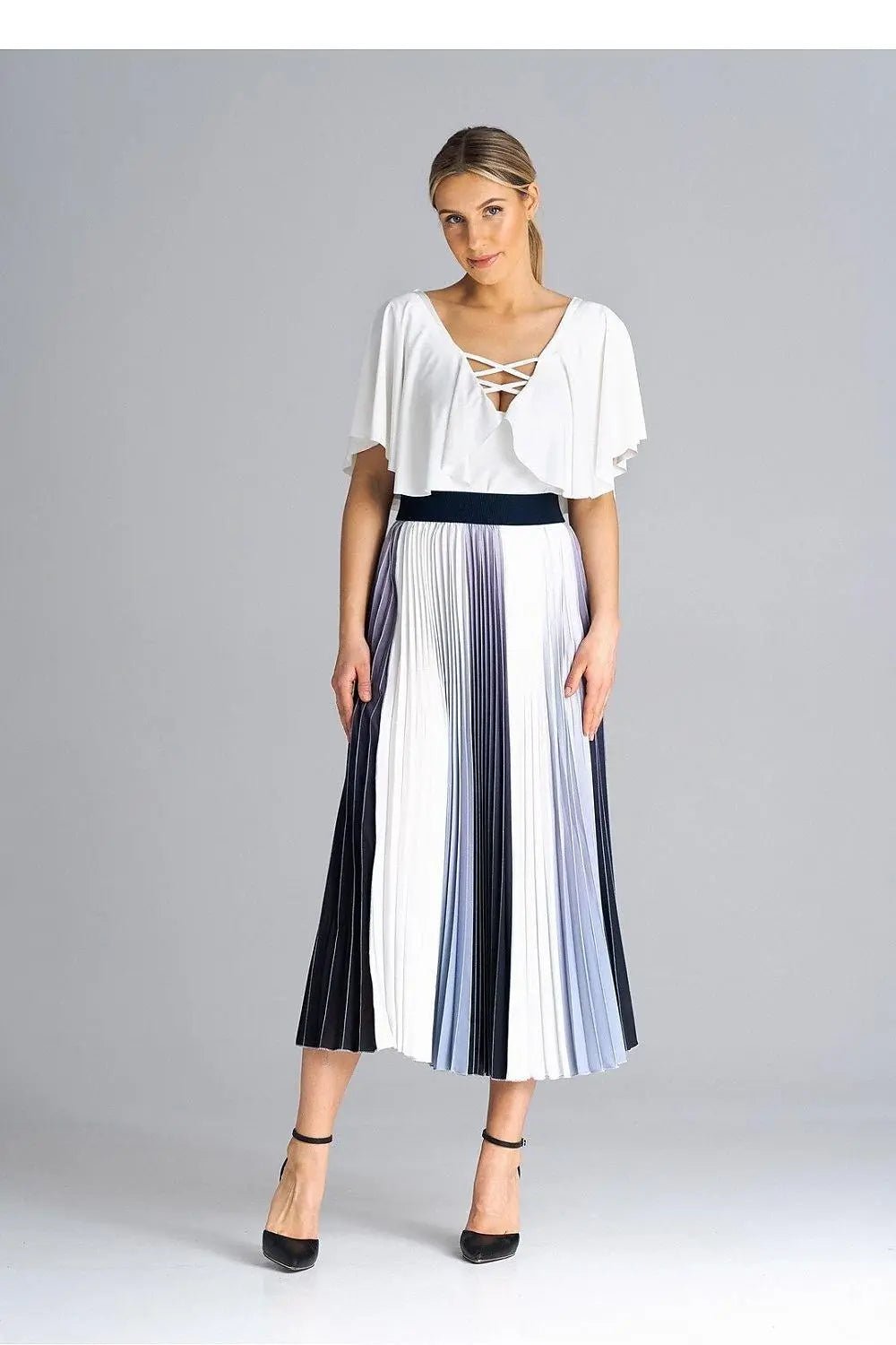 Figl midi pleated skirt