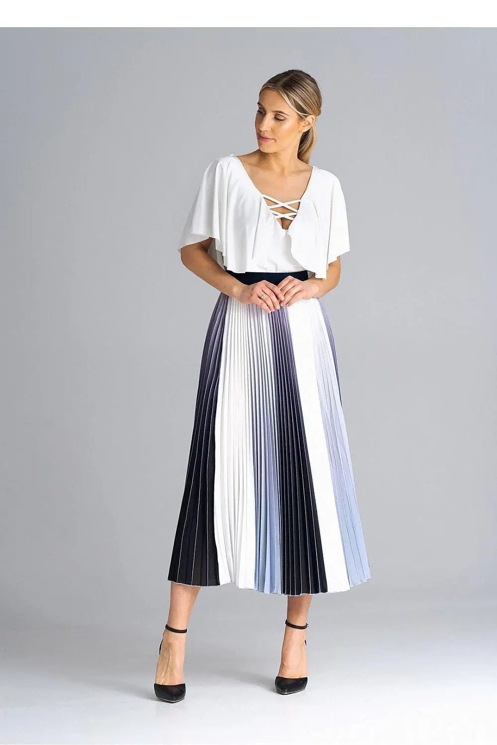 Figl midi pleated skirt