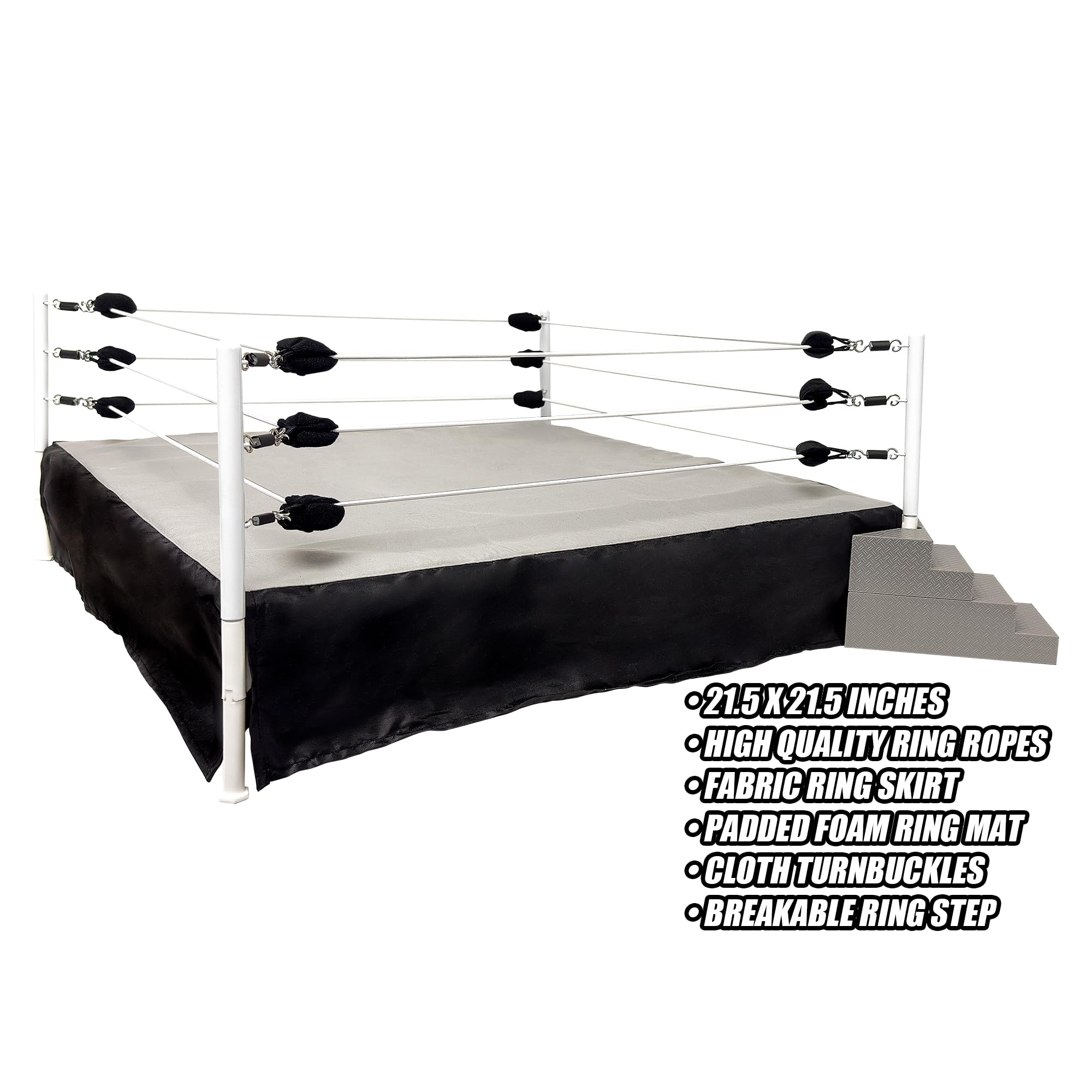 Figures Toy Company Wrestling Ring for Action Figures – 21.5 x 21.5 in