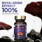 FINE JAPAN Organic Reishi Mushroom Capsules-Organic Mushroom Extract Supplement to Boost Your Immune System Health Dynamic Mushroom - 60 Capsules