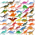 FINGOOO 39-Piece Mini Dinosaur Figures – Assorted 2–4in Dinosaurs for Party Favors, Cake Toppers & Learning
