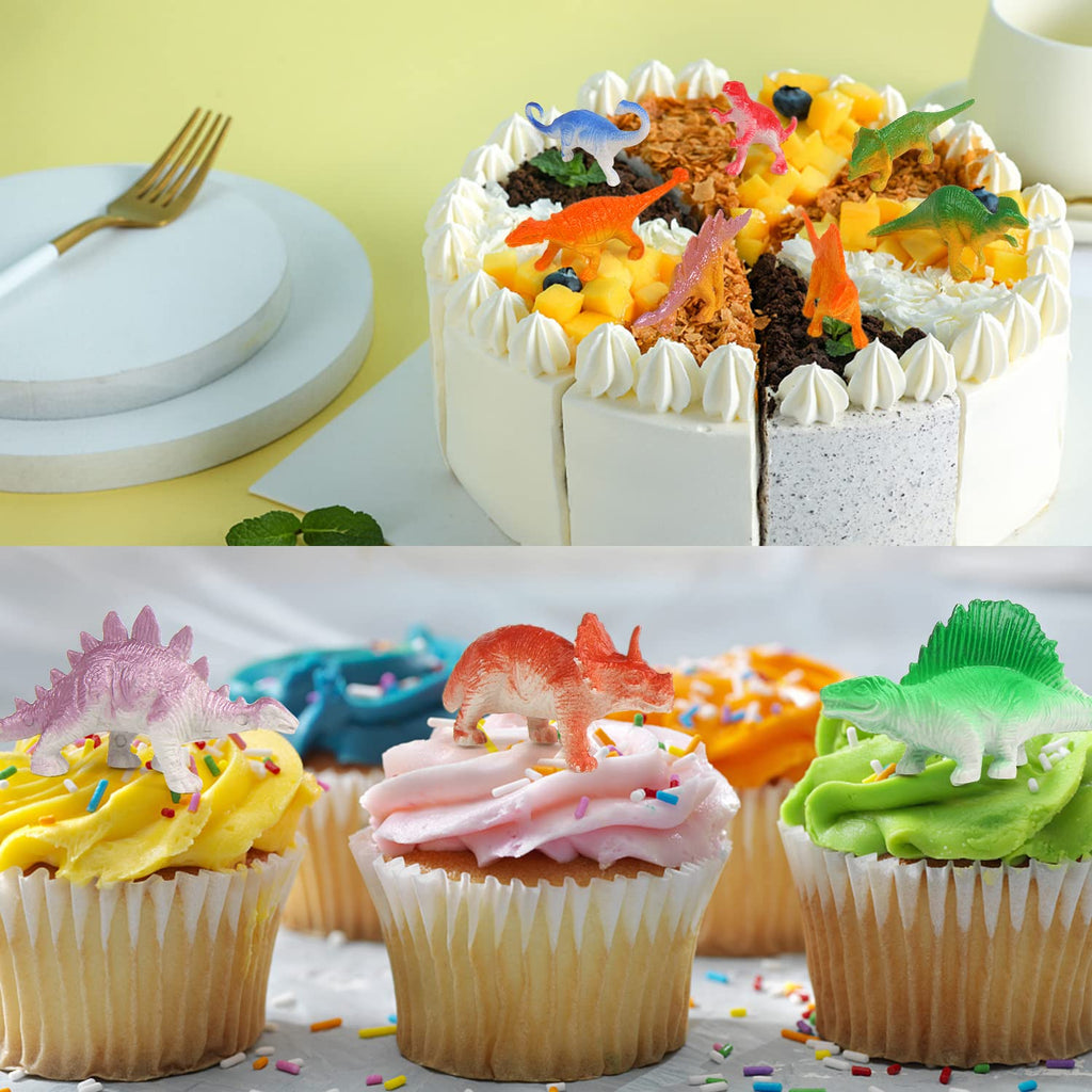 FINGOOO 39-Piece Mini Dinosaur Figures – Assorted 2–4in Dinosaurs for Party Favors, Cake Toppers & Learning
