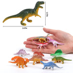 FINGOOO 39-Piece Mini Dinosaur Figures – Assorted 2–4in Dinosaurs for Party Favors, Cake Toppers & Learning
