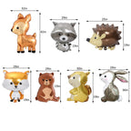 Finypa 7PCS Forest Animal Balloons – Jumbo Woodland Party Decor (Fox, Hedgehog, Squirrel, Bear, Deer, Raccoon, Rabbit)