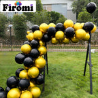 Firomi Black Balloons 12in – 100-pack Thick Latex with 3 Ribbons for Party Decor