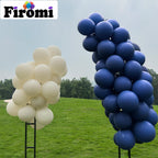Firomi Beige Balloons 12in – 100 Pack Thickened Latex (3 Ribbons)