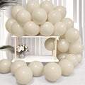 Firomi Beige Balloons 12in – 100 Pack Thickened Latex (3 Ribbons)