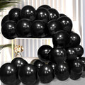 Firomi Black Balloons 12in – 100-pack Thick Latex with 3 Ribbons for Party Decor