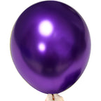 Firomi Metallic Purple Balloons 18-Inch 12-Pack | Thick Latex, Ribbon Included