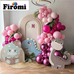 Firomi Metallic Pink Balloons Set – 70 Count 12in Chrome Hot Pink & Light Pink Latex (Includes 2 Ribbons)
