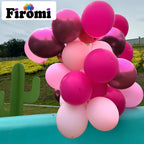Firomi Metallic Pink Balloons Set – 70 Count 12in Chrome Hot Pink & Light Pink Latex (Includes 2 Ribbons)