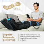 FIT KING Air Compression Leg & Foot Boots Massager – Circulation, Edema Support, 3 Modes