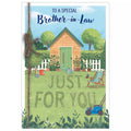 TO  A  VERY SPECIAL  BROTHER    IN  LAW    BIRTHDAY CARD GARDEN SHED 7”x5