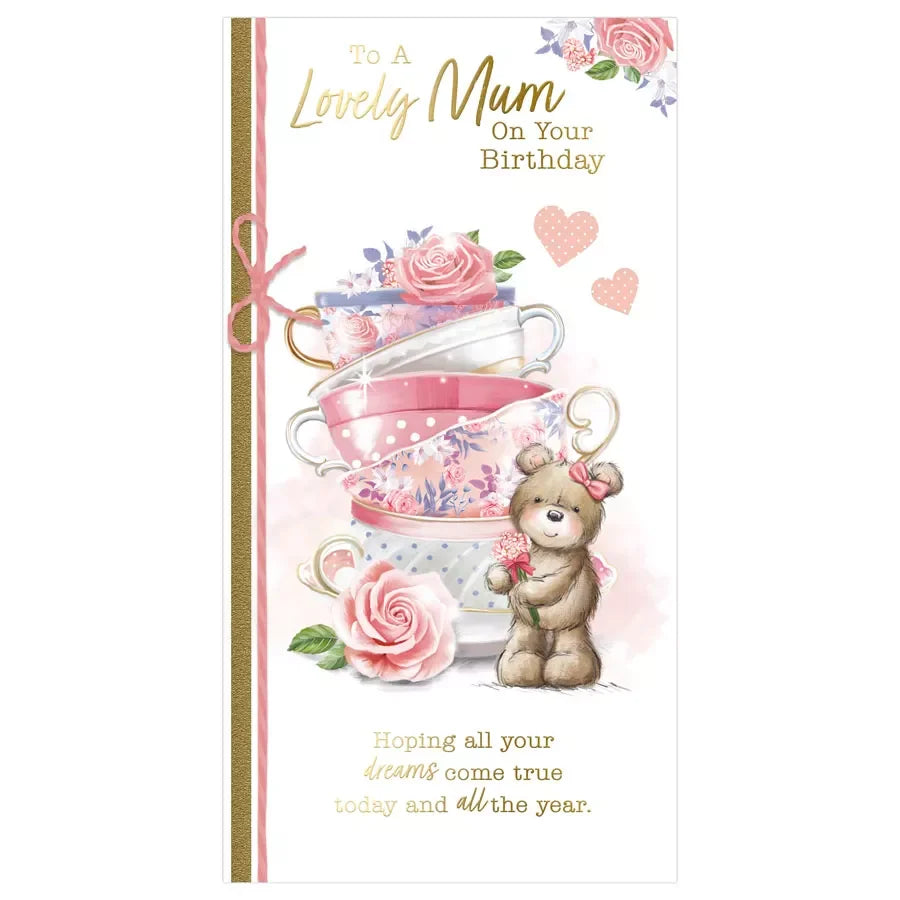 to  a lovely  mum on your birthday card