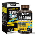 Fitfido MSM 1000mg Capsules – Organic Sulfur for Joints, Hair, Skin & Nails | 180 Caps