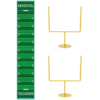 Fjoron 3-Piece Metal Football Goal Post Decoration Set | Table Decor & Football Theme Party Supplies