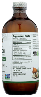 Flora Health MCT Oil Organic Energy Boost - C8/C10, Keto, Kosher, Non-GMO, 17 oz Glass Bottle