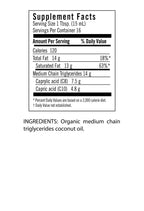 Flora Health MCT Oil Organic Energy Boost - C8/C10, Keto, Kosher, Non-GMO, 17 oz Glass Bottle
