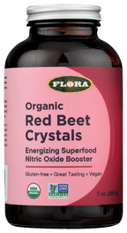 Flora Bio-Rote-Bete-Kristalle – Energetisierendes Rote-Bete-Superfood, Stickoxid-Booster, vegan (198 g)