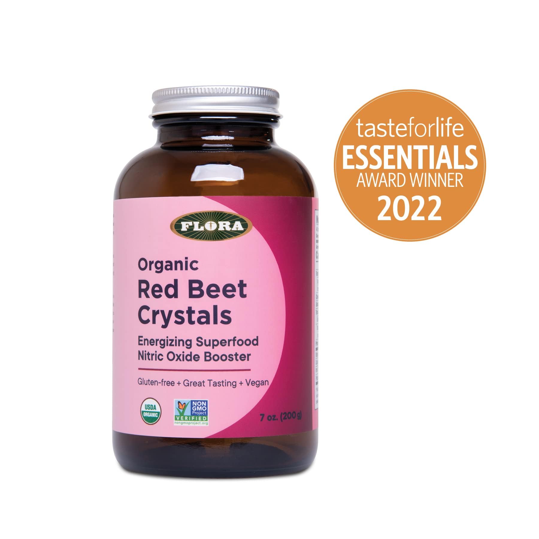 Flora Bio-Rote-Bete-Kristalle – Energetisierendes Rote-Bete-Superfood, Stickoxid-Booster, vegan (198 g)