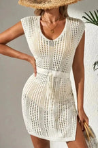 Beige Sandy Serenity Floral Beach Dress Women UK