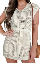 Beige Sandy Serenity Floral Beach Dress Women UK