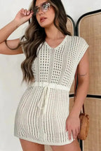 Beige Sandy Serenity Floral Beach Dress Women UK