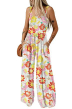 Floral Wide Leg Sleeveless Jumpsuit Women UK