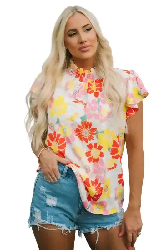 Floral Wide Leg Sleeveless Jumpsuit Women UK