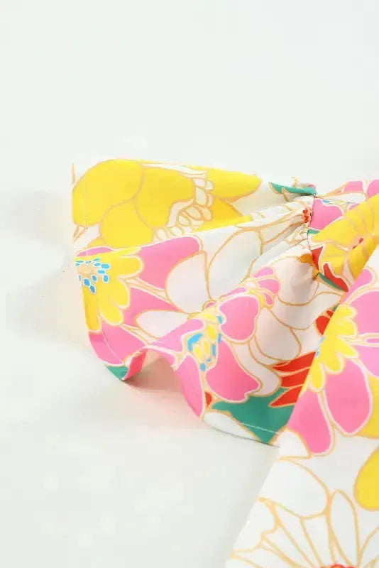 Floral Wide Leg Sleeveless Jumpsuit Women UK