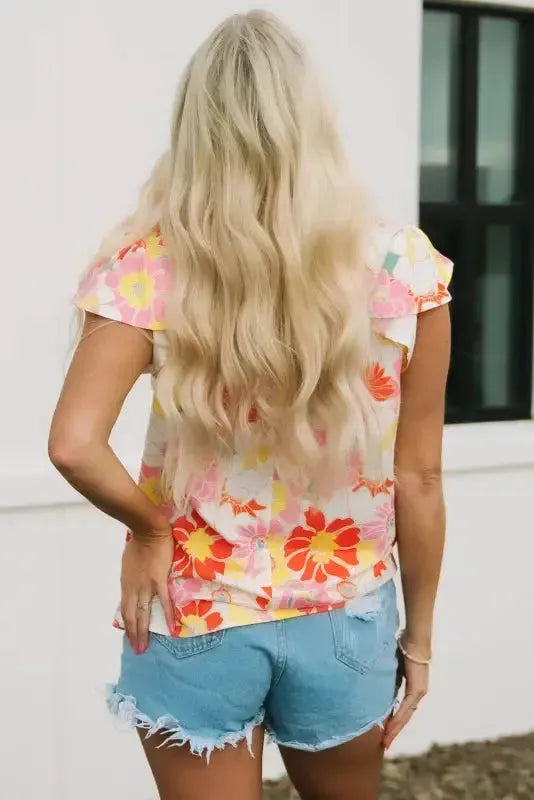 Floral Wide Leg Sleeveless Jumpsuit Women UK