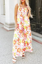 Floral Wide Leg Sleeveless Jumpsuit Women UK
