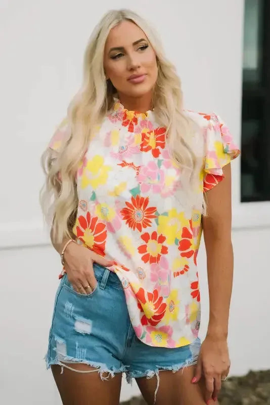 Floral Wide Leg Sleeveless Jumpsuit Women UK
