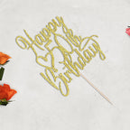 Florcmet Gold Glitter 50th Birthday Cake Topper – 50 & Fabulous Hello 50th