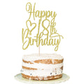 Florcmet Gold Glitter Happy 18th Birthday Cake Topper – 18 & Fabulous Celebration Decor