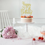Florcmet Gold Glitter 35th Birthday Cake Topper | 35th & Fabulous