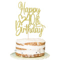 Florcmet Gold Glitter Happy 40th Birthday Cake Topper – 40 & Fabulous Cheers to 40 Years