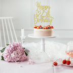 Florcmet Gold Glitter 25th Birthday Cake Topper – 25 & Fabulous