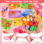 FLYSNK 28 Pack Valentines Day Cards with Animals Mochi Squishies – Classroom Gifts & Party Favors