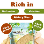 Food to Live Organic Lion's Mane Mushroom Powder 16 lb - Non-GMO & Vegan Brain Health