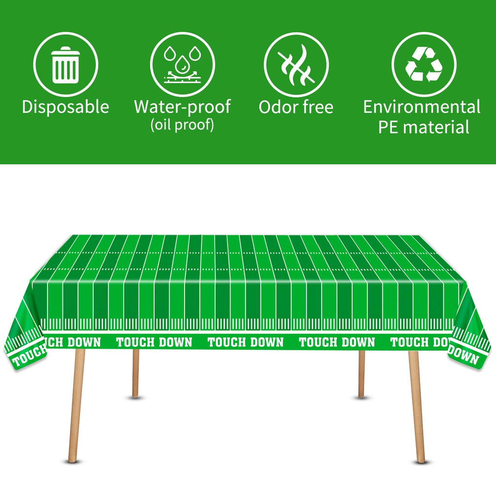 Football Party Supplies Set for 20 – 102 PCS (Plates, Cups, Napkins, Tablecloths)