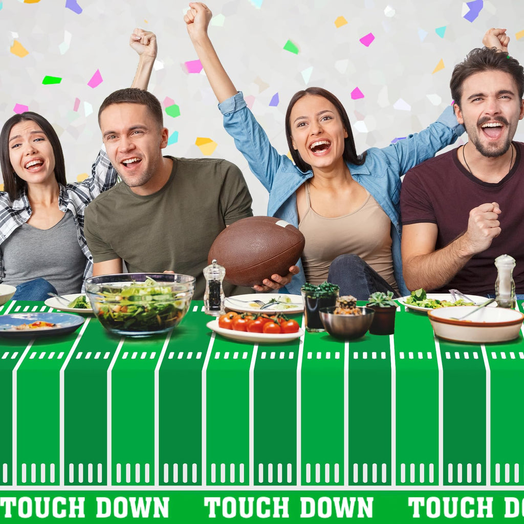 Football Party Supplies Set for 20 – 102 PCS (Plates, Cups, Napkins, Tablecloths)