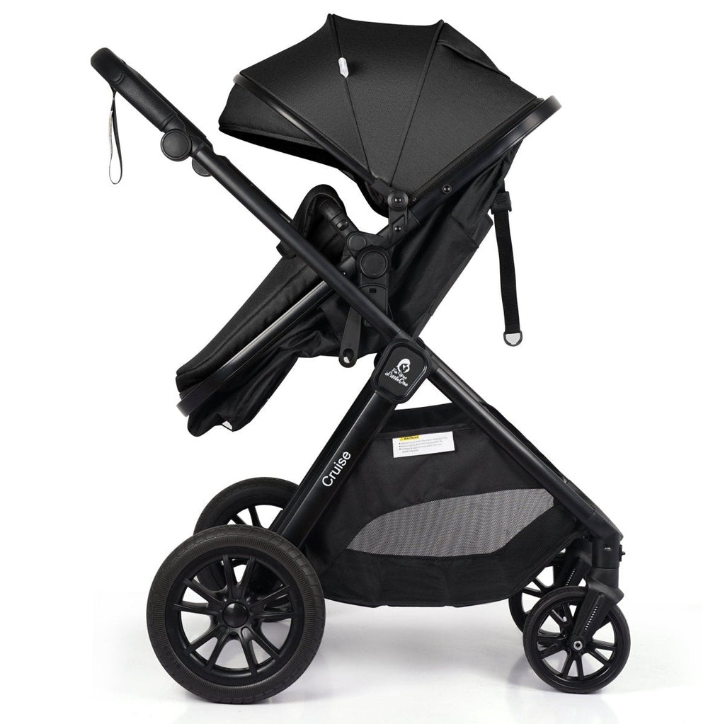 For Your Little One Cruise 3 In 1 Travel System With Car Seat - Eclipse Black (Free Cupholder / Seat Liner Included!) WAS £174.99 NOW £109.00