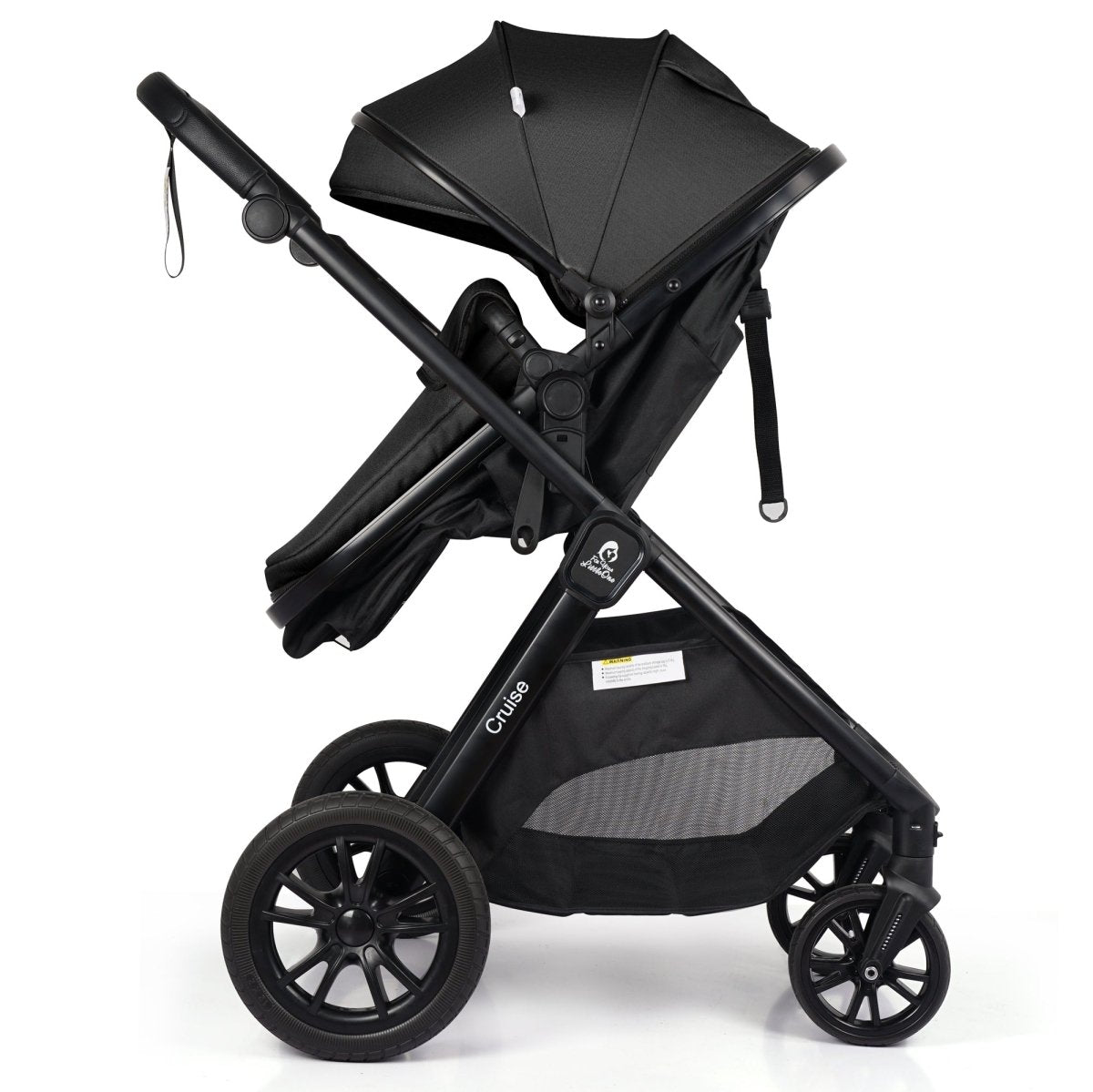 For Your Little One Cruise 3 In 1 Travel System With Car Seat - Eclipse Black (Free Cupholder / Seat Liner Included!) WAS £174.99 NOW £109.00