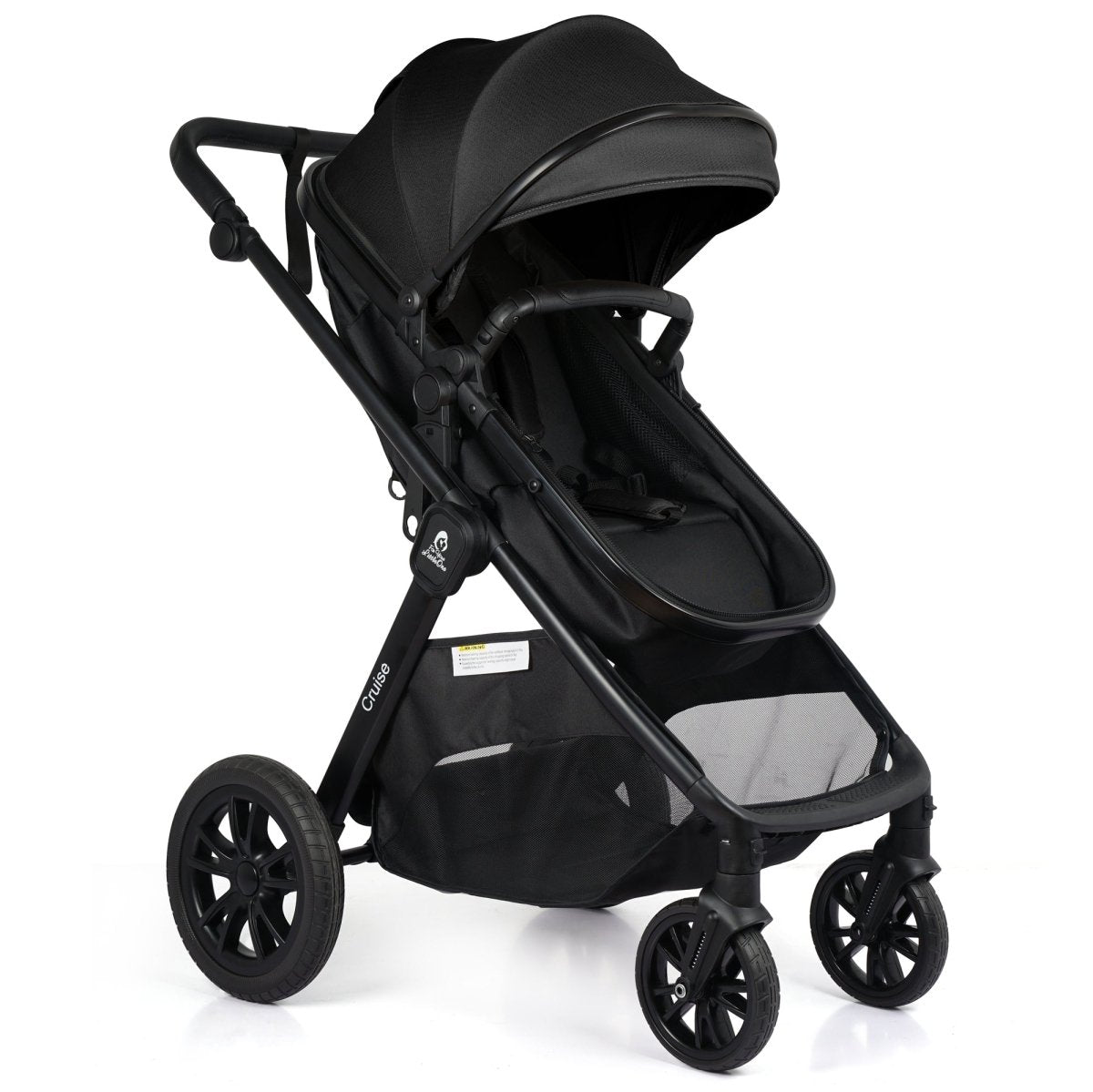 For Your Little One Cruise 3 In 1 Travel System With Car Seat - Eclipse Black (Free Cupholder / Seat Liner Included!) WAS £174.99 NOW £109.00