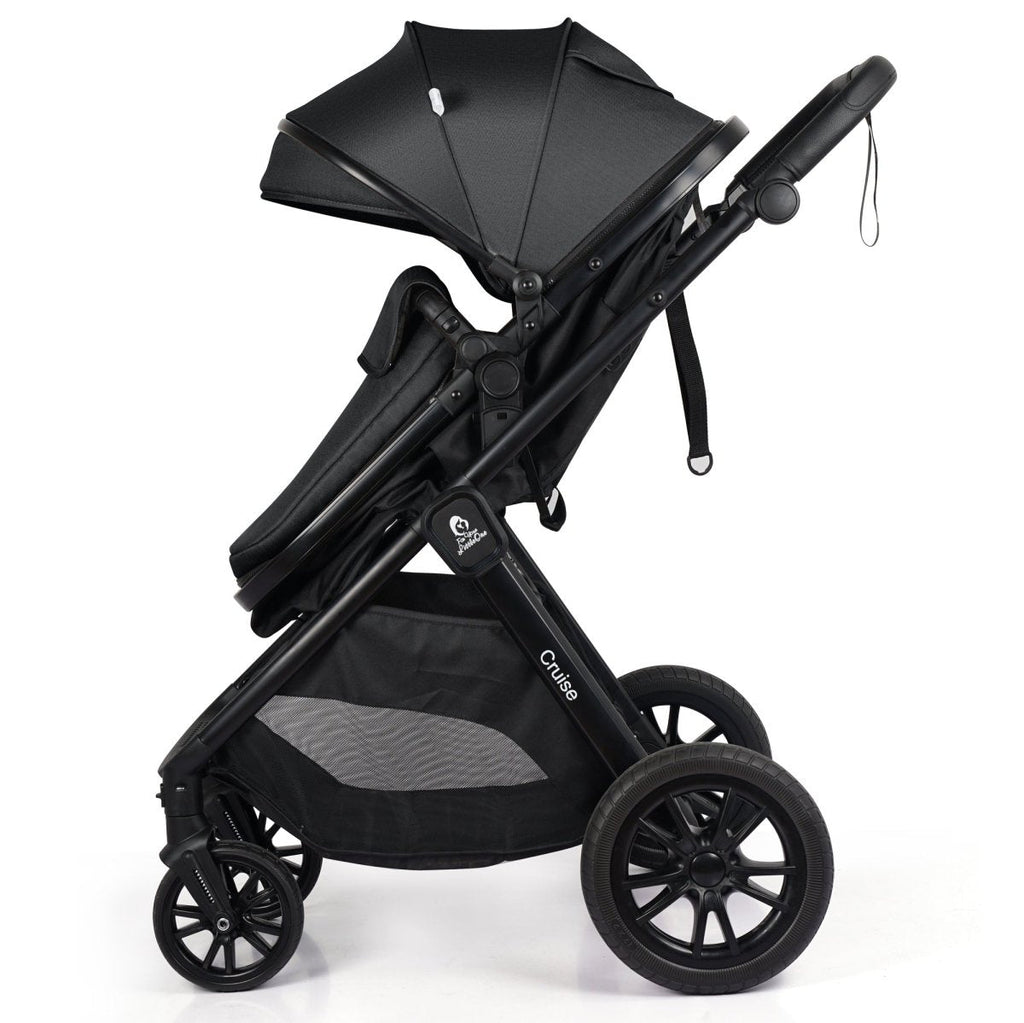 For Your Little One Cruise 3 In 1 Travel System With Car Seat - Eclipse Black (Free Cupholder / Seat Liner Included!) WAS £174.99 NOW £109.00